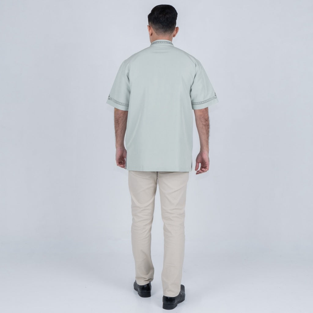 Benhill Taqwa Koko Bordir Pria Pendek LIght Grey 2513-14-15-327