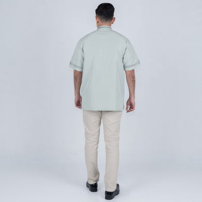 Benhill Taqwa Koko Bordir Pria Pendek LIght Grey 2513-14-15-327