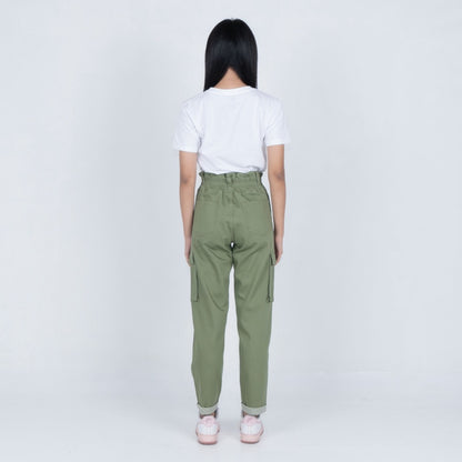 Benhill Celana "Miso" Wanita Cotton Stretch High Waist Cargo Pants Army A527-2270Y