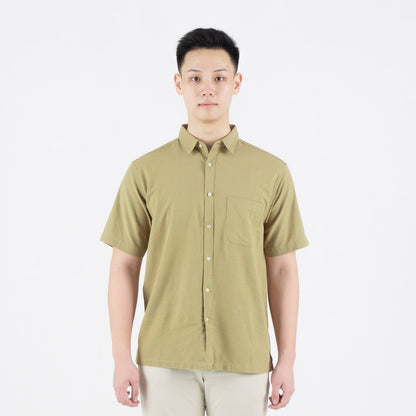 Benhill Kemeja Pria Polos Linen Pendek 5 Warna 27098-50329-51465