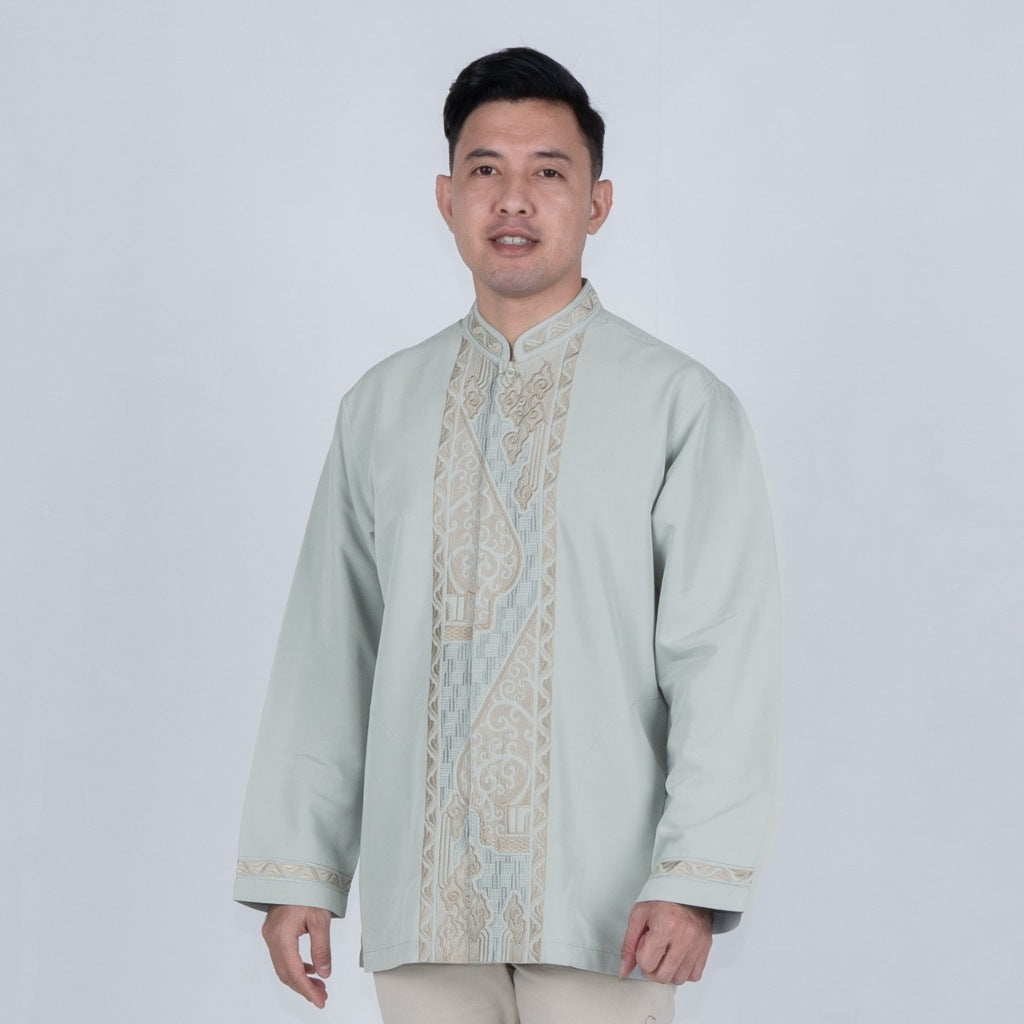 Benhill Taqwa Koko Bordir Pria Panjang Light Grey 2417-2531-32-327