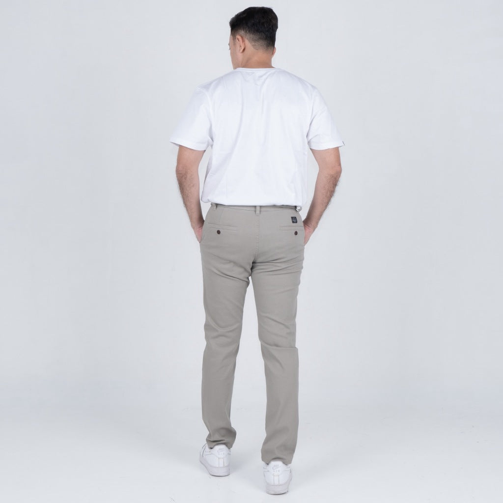 Benhill Celana Pria Panjang Chino Pants Slim Fit Katun Stretch Ash Grey 51220-21-326
