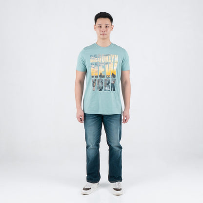 Benhill T-shirt Pria Grafis Katun 30s Combed Pendek Telur Asin A485-39768