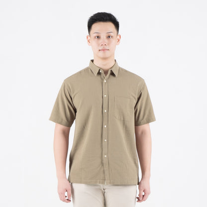 Benhill Kemeja Pria Polos Linen Pendek 5 Warna 27098-50329-51465