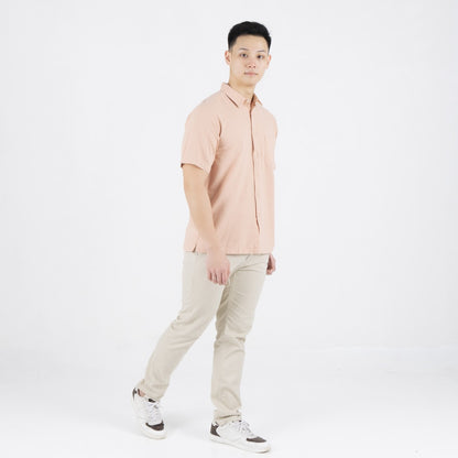 Benhill Kemeja Pria Polos Linen Pendek 5 Warna 27059-50329-51465