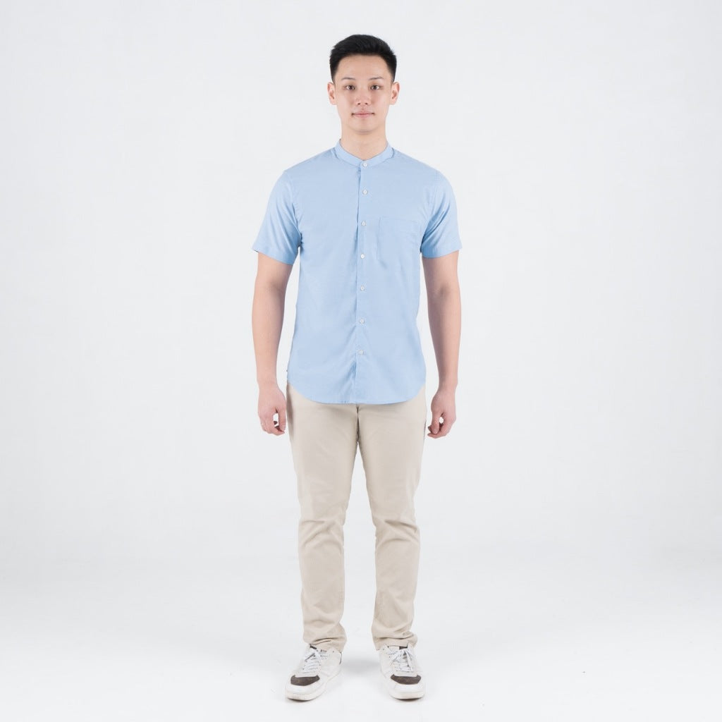 Benhill Kemeja Pria Basic Polos Shanghai Pendek Oxford New Colors