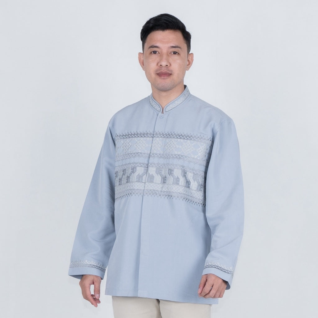 Benhill Taqwa Koko Bordir Pria Panjang Light Blue 2428-2506-07-326