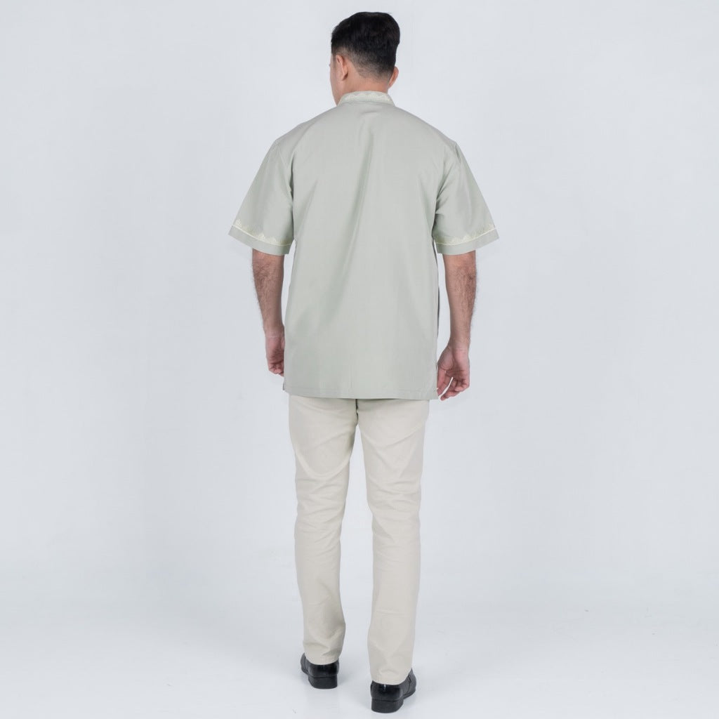 Benhill Taqwa Koko Bordir Pria Pendek Light Green 2427-2522-23-327