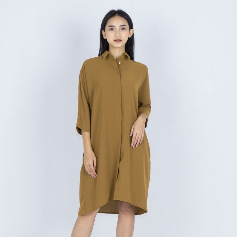 Benhill Tunik Kaftan Wanita Polos Bronze,Off White,Black,Terracotta