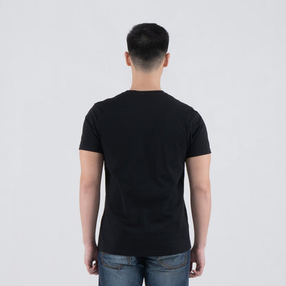 Benhill T-shirt Pria Grafis Katun 30s Combed Pendek Black A483-39268
