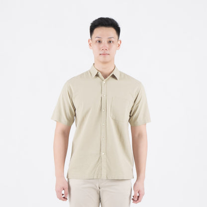 Benhill Kemeja Pria Polos Linen Pendek 5 Warna 27059-50329-51465