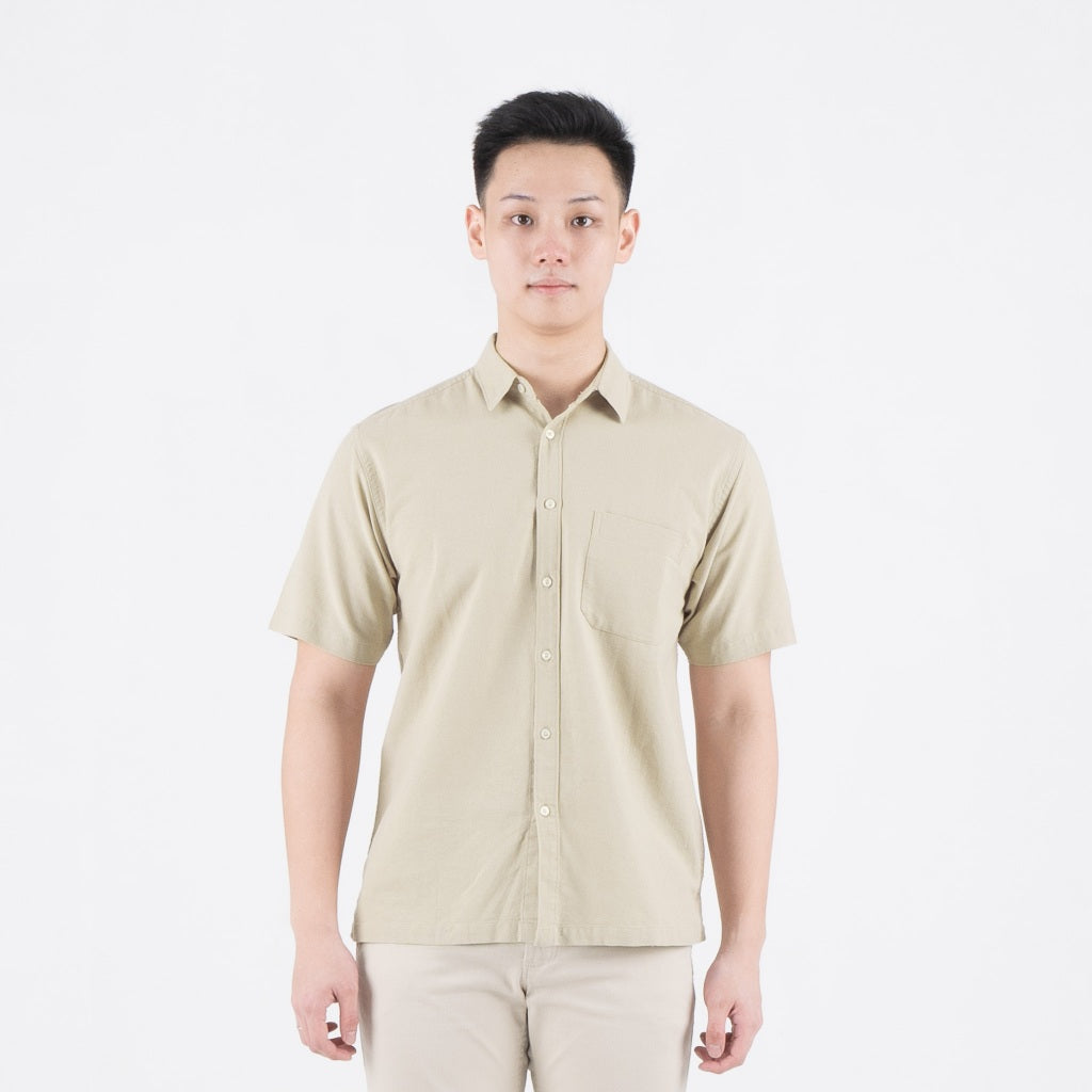 Benhill Kemeja Pria Polos Linen Pendek 5 Warna 27059-50329-51465