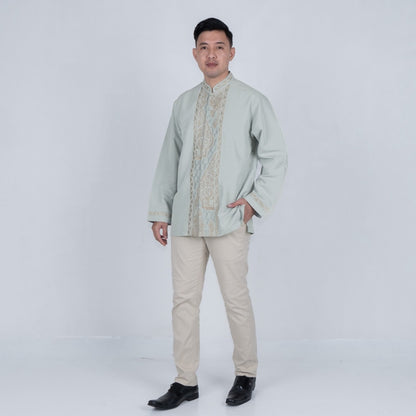 Benhill Taqwa Koko Bordir Pria Panjang Light Grey 2417-2531-32-327