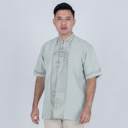 Benhill Taqwa Koko Bordir Pria Pendek LIght Grey 2513-14-15-327