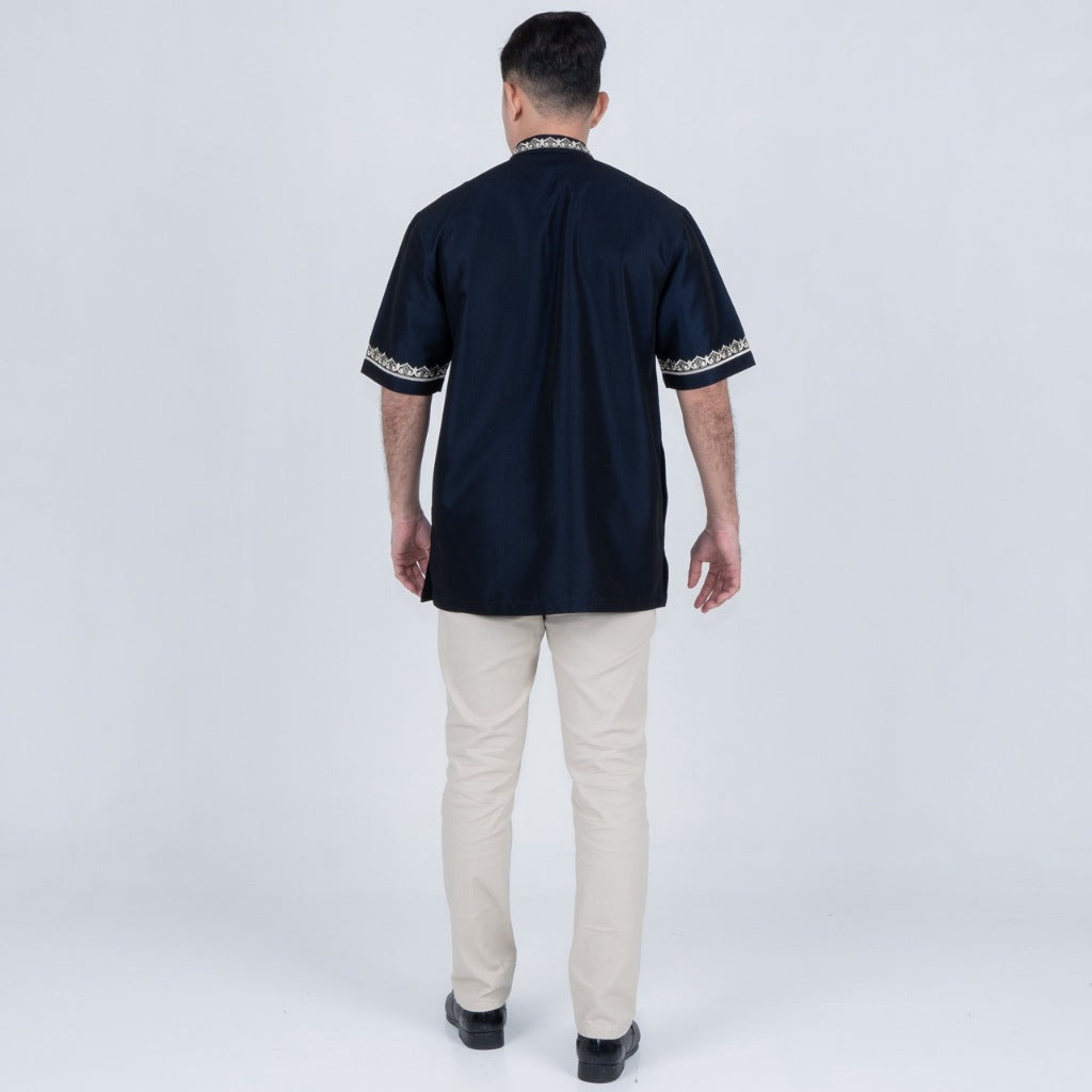 Benhill Taqwa Koko Bordir Pria Pendek Navy 2430-2502-03-32G