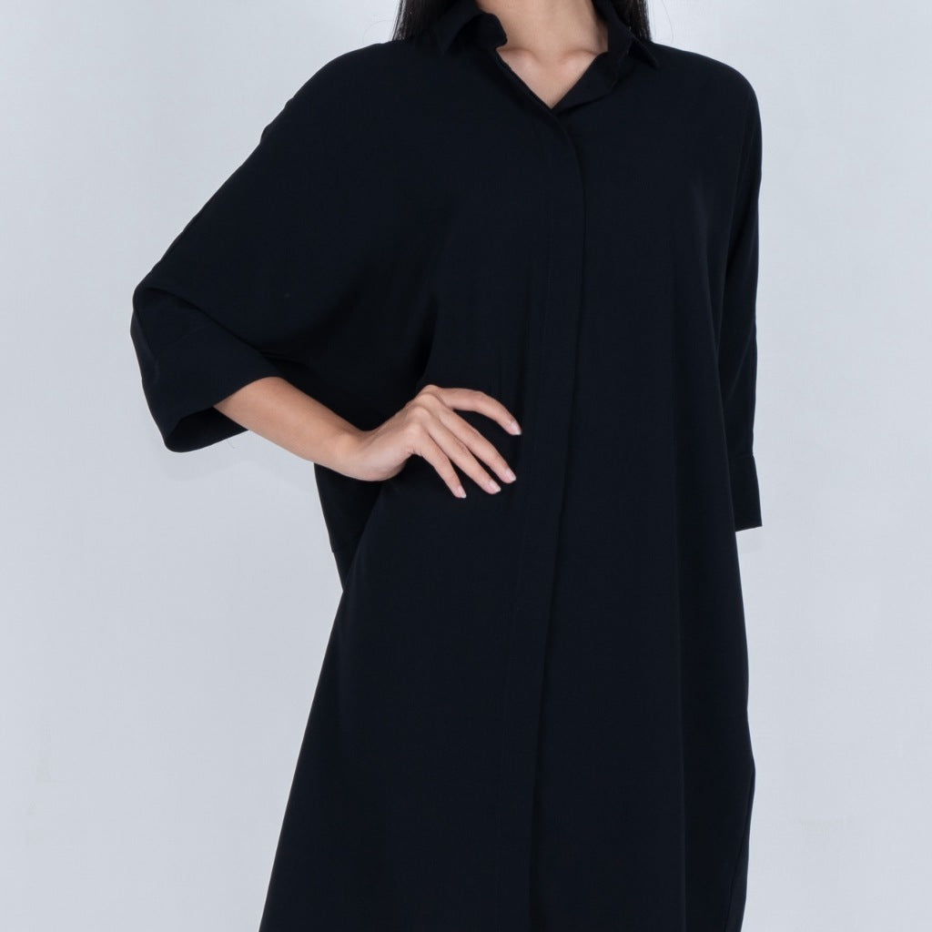 Benhill Tunik Kaftan Wanita Polos Bronze,Off White,Black,Terracotta