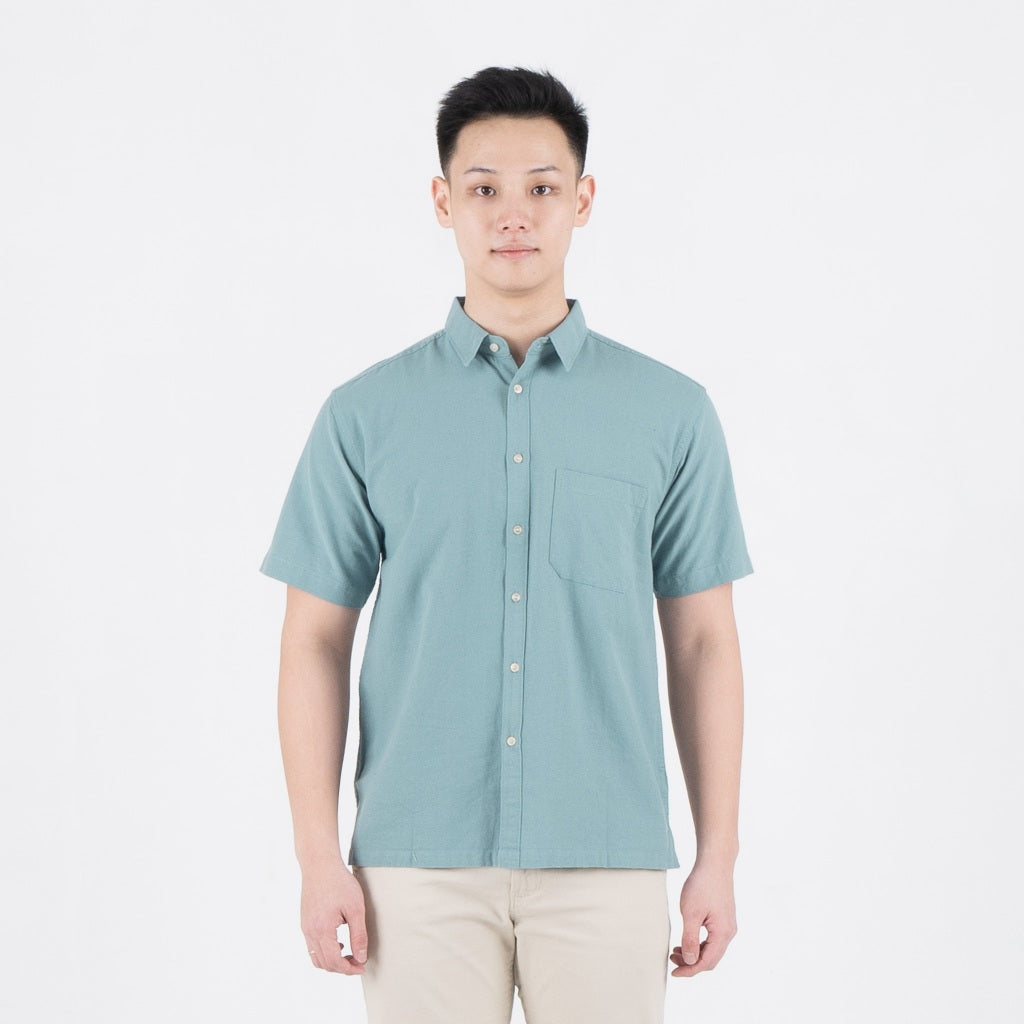 Benhill Kemeja Pria Polos Linen Pendek 5 Warna 25785-50329-51465