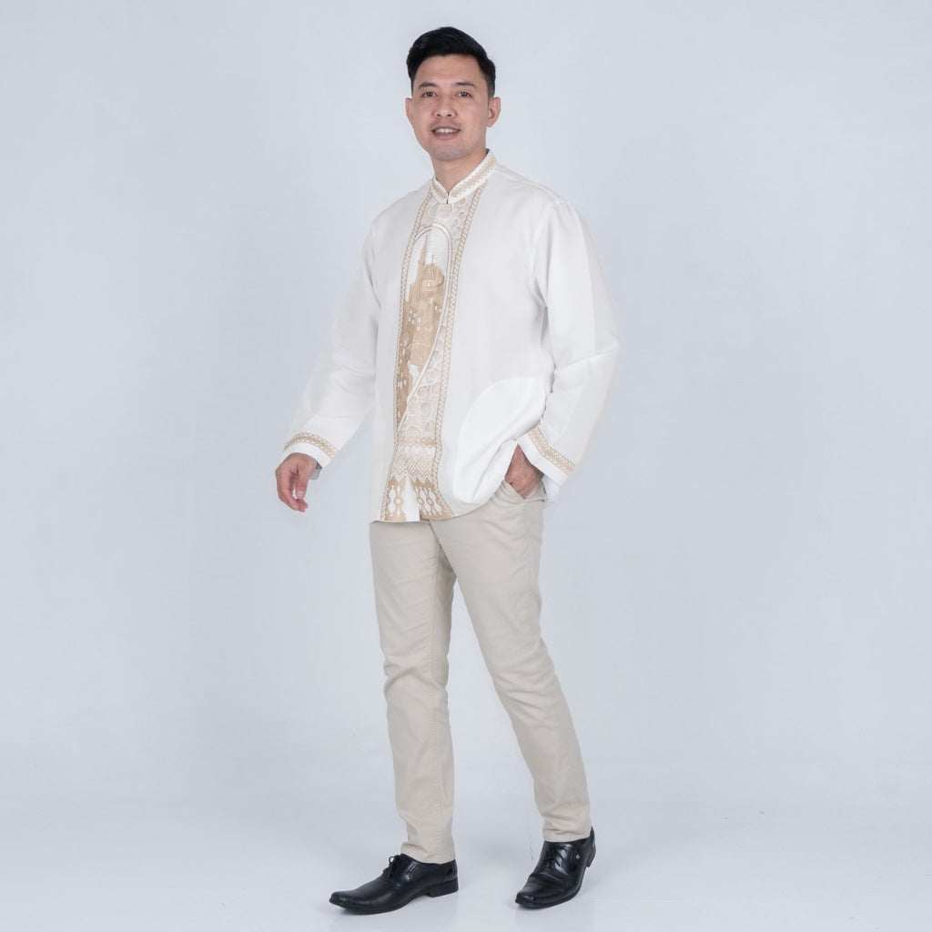 Benhill Taqwa Koko Bordir Pria Panjang Off White 2419-32107
