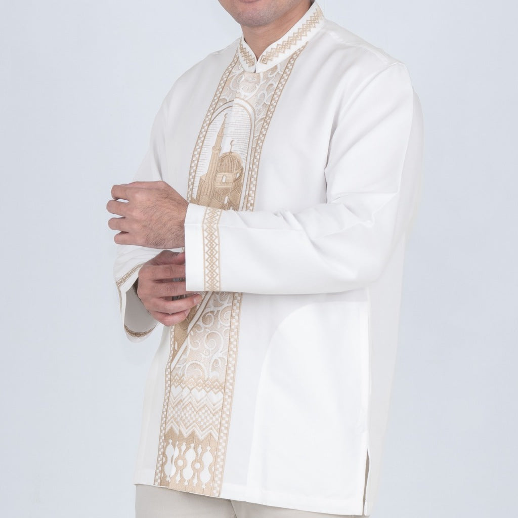 Benhill Taqwa Koko Bordir Pria Panjang Off White 2419-32107