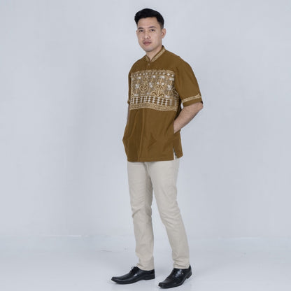 Benhill Taqwa Koko Bordir Pria Pendek Bronze 2536-37-38-325