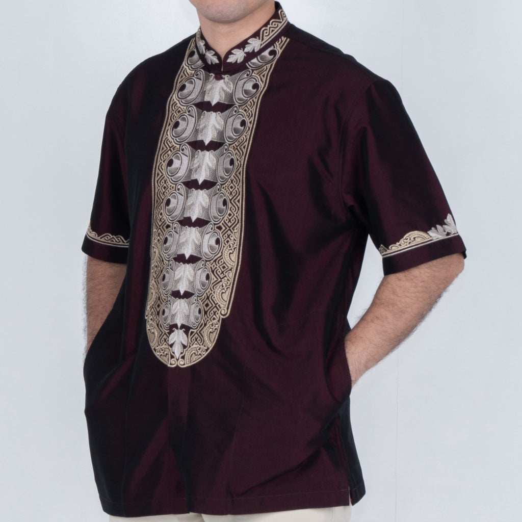 Benhill Taqwa Koko Bordir Pria Pendek Maroon 2431-2518-19-32F