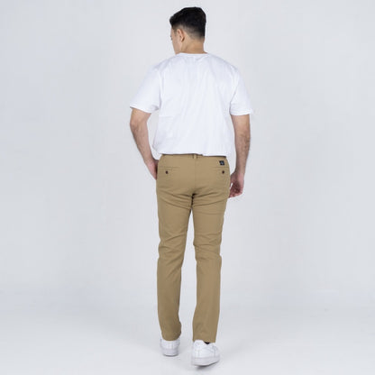 Benhill Celana Pria Panjang Chino Pants Slim Fit Katun Stretch Peanut Brown 51212-13-325