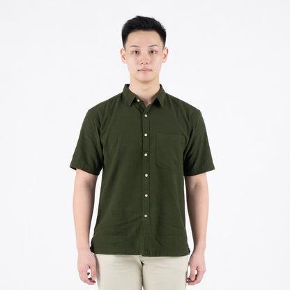 Benhill Kemeja Pria Polos Linen Pendek 5 Warna 27098-50329-51465