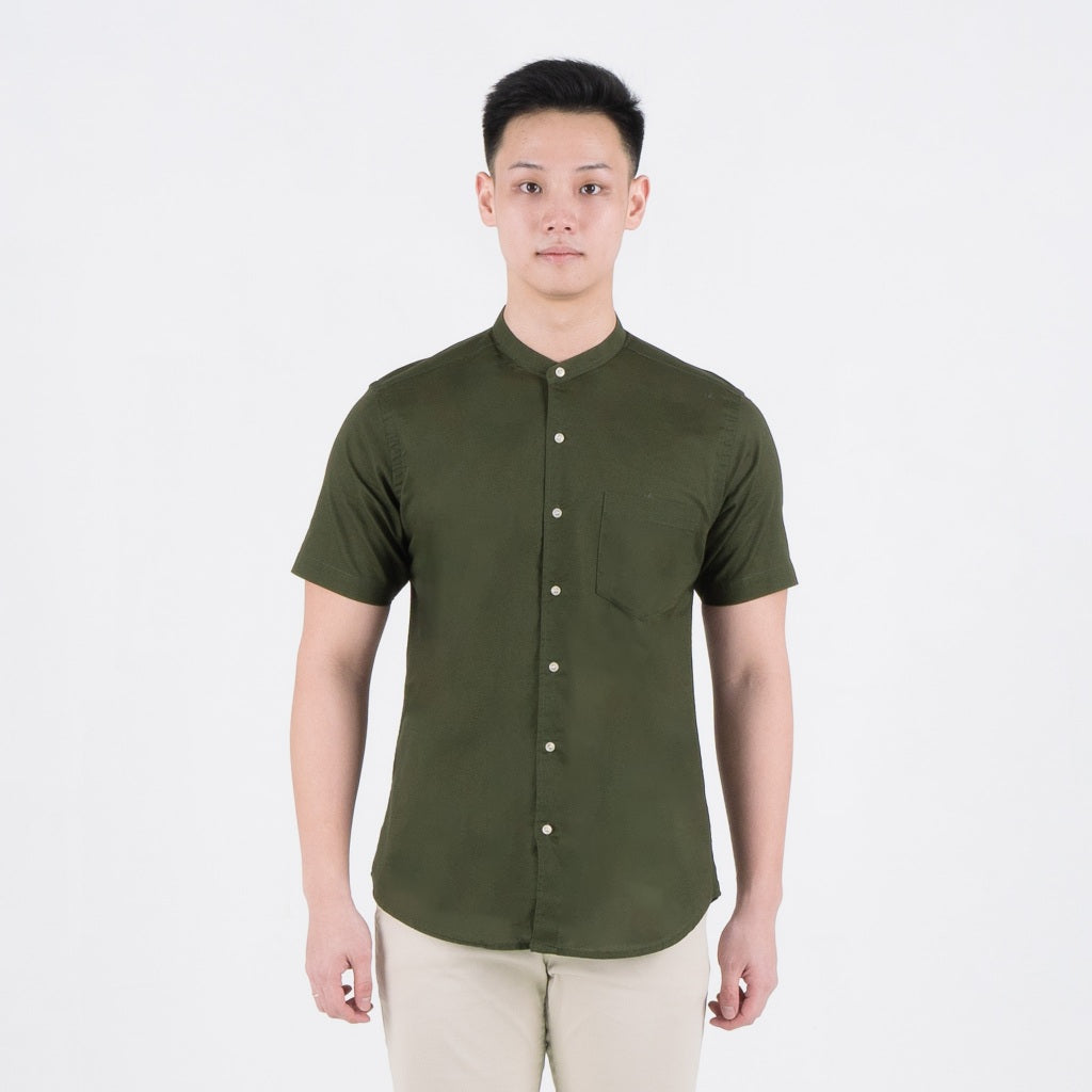 Benhill Kemeja Pria Basic Polos Shanghai Pendek Oxford New Colors