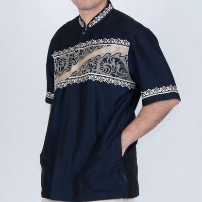 Benhill Taqwa Koko Bordir Pria Pendek Navy 2430-2502-03-32G