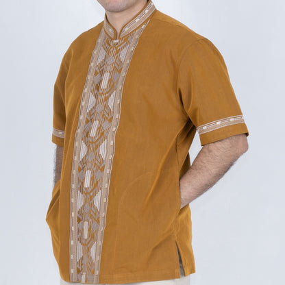 Benhill Taqwa Koko Bordir Pria Pendek Mustard 2551-32D08