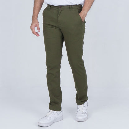 Benhill Celana Pria Panjang Chino Pants Slim Fit Katun Stretch Moss Green 51218-19-32H23