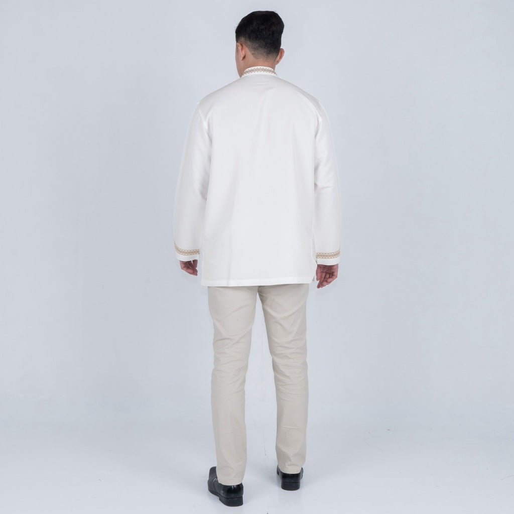 Benhill Taqwa Koko Bordir Pria Panjang Off White 2419-32107