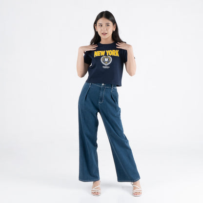 Benhill T-shirt Wanita Crop Top  Navy A589-39G86