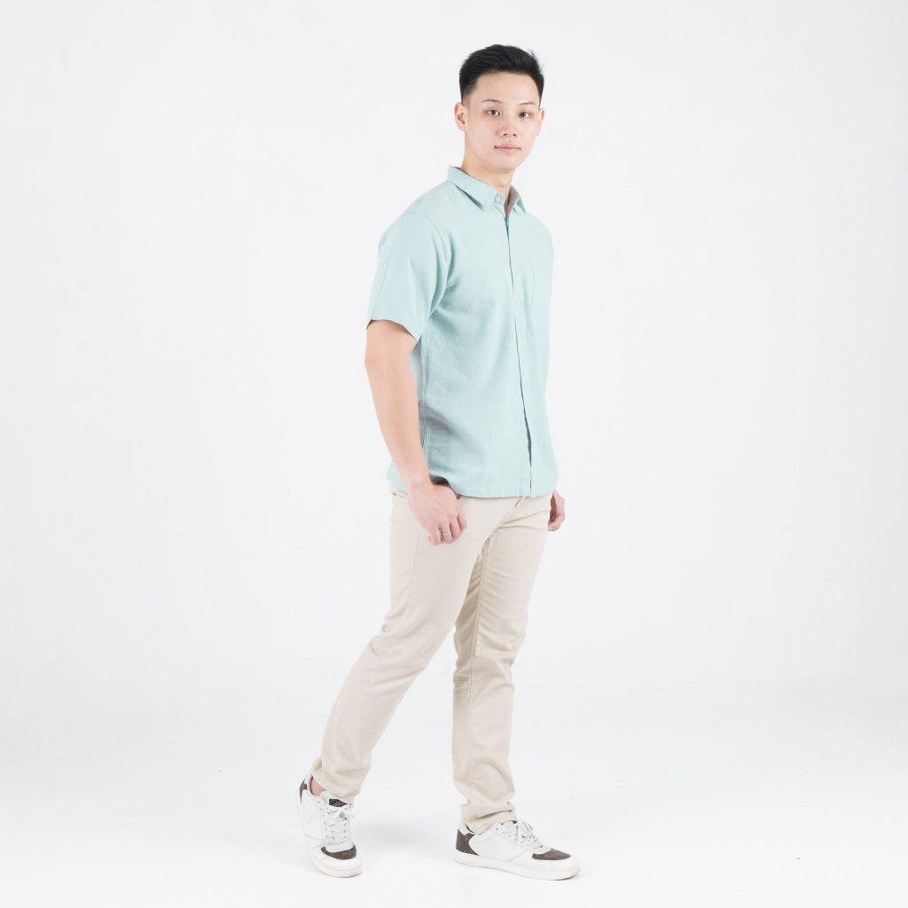 Benhill Kemeja Pria Polos Linen Pendek 5 Warna 25785-50329-51465