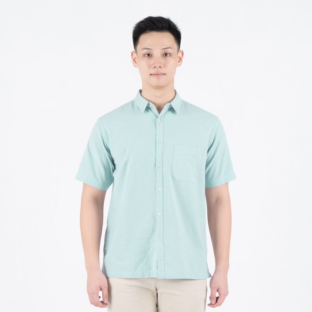 Benhill Kemeja Pria Polos Linen Pendek 5 Warna 25785-50329-51465