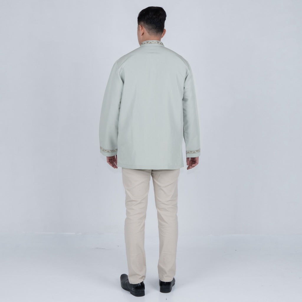 Benhill Taqwa Koko Bordir Pria Panjang Light Grey 2417-2531-32-327