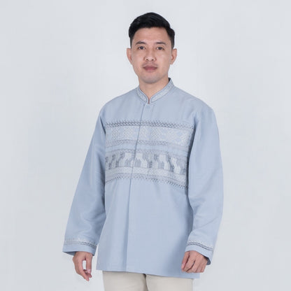Benhill Taqwa Koko Bordir Pria Panjang Light Blue 2428-2506-07-326