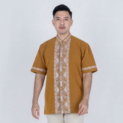 Benhill Taqwa Koko Bordir Pria Pendek Mustard 2551-32D08