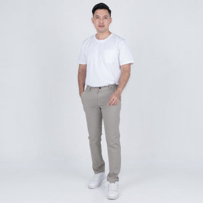 Benhill Celana Pria Panjang Chino Pants Slim Fit Katun Stretch Ash Grey 51220-21-326