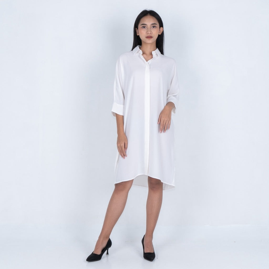 Benhill Tunik Kaftan Wanita Polos Bronze,Off White,Black,Terracotta