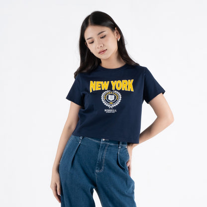 Benhill T-shirt Wanita Crop Top  Navy A589-39G86