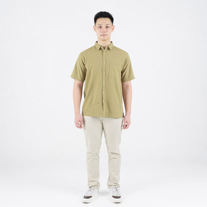 Benhill Kemeja Pria Polos Linen Pendek 5 Warna 27098-50329-51465