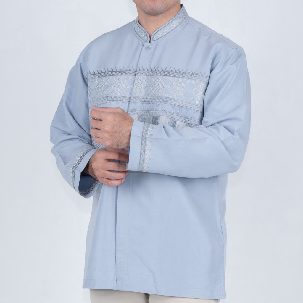 Benhill Taqwa Koko Bordir Pria Panjang Light Blue 2428-2506-07-326