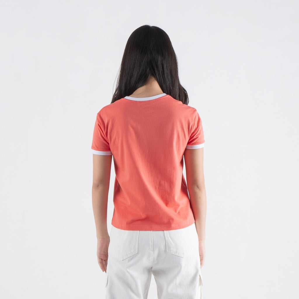 Benhill T-shirt Wanita Grafis Pendek Salmon A586-39486
