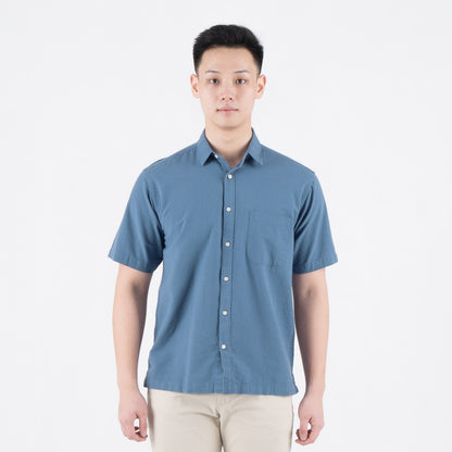 Benhill Kemeja Pria Polos Linen Pendek 5 Warna 25785-50329-51465