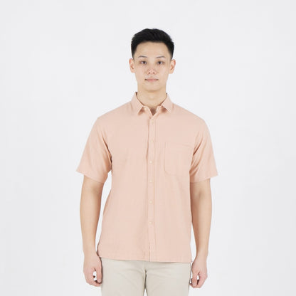 Benhill Kemeja Pria Polos Linen Pendek 5 Warna 27059-50329-51465
