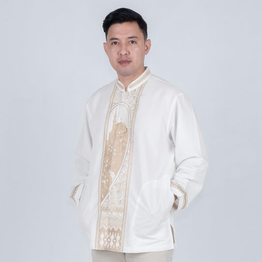 Benhill Taqwa Koko Bordir Pria Panjang Off White 2419-32107