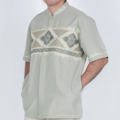 Benhill Taqwa Koko Bordir Pria Pendek Light Green 2427-2522-23-327