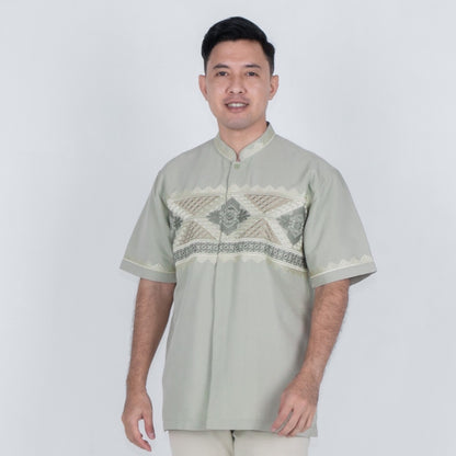 Benhill Taqwa Koko Bordir Pria Pendek Light Green 2427-2522-23-327