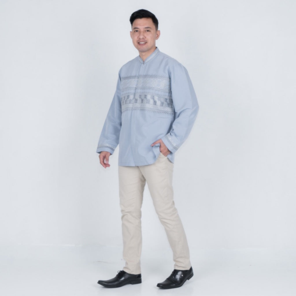 Benhill Taqwa Koko Bordir Pria Panjang Light Blue 2428-2506-07-326
